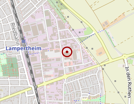 Karte: Häuslicher und Pflegedienst Lampertheim und Umgebung Inh:Sandra Russ und Lucia Varsandan GbR