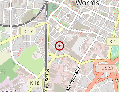 Karte: Ambulanter Pflegedienst Arelmed Worms