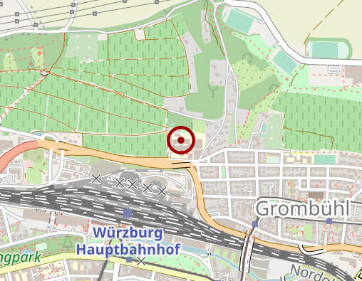 Karte: Intensiveinheit für Kinder- und Jugendpsych. Würzburg des Bezirks Unterfranken