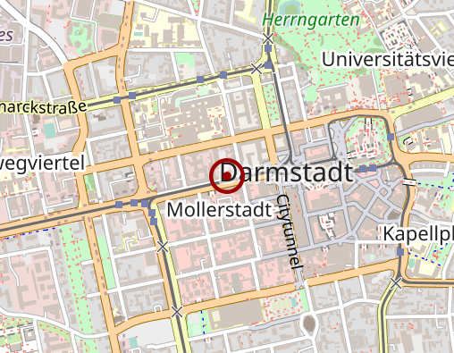 Karte: Evelin Schindler – Mobile Physiotherapie Darmstadt