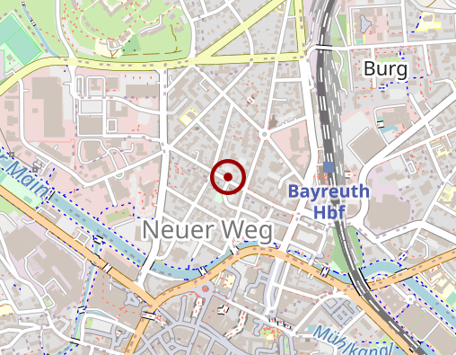 Karte: Taxi-Union Bayreuth eG. Funkruf alpha