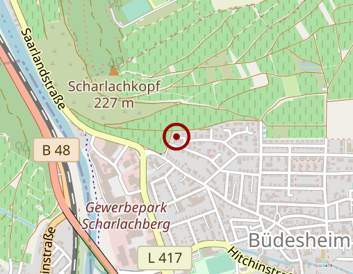 Karte: Fußzentrum Rhein-Nahe