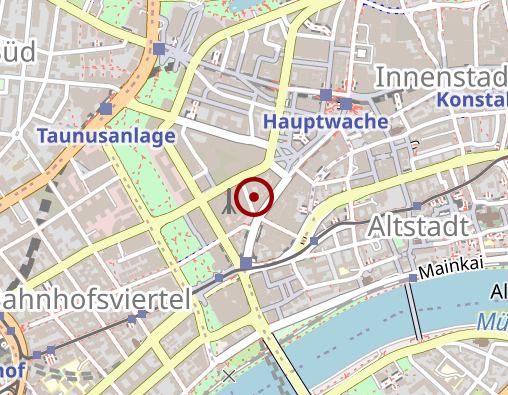 Karte: Pietät B. Wiesel Erstes Frankfurter Beerdigungsinstitut GmbH