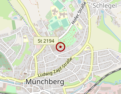 Karte: Kliniken HochFranken (Klinik Münchberg und Naila)