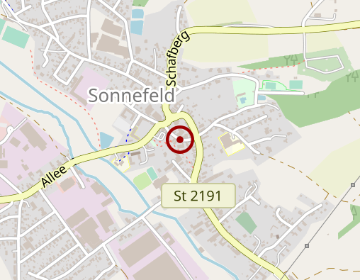 Karte: Bayerisches Rotes Kreuz, Kreisverband Coburg Sozialstation Sonnefeld - Ebersdorf