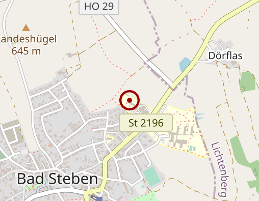 Karte: SWR gGmbH Seniorenwohnpark Bad Steben