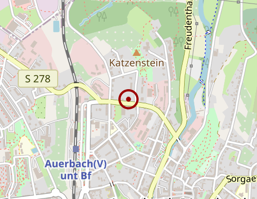 Karte: Deutsches Rotes Kreuz Auerbach e.V. Rettungswache