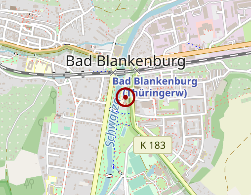 Karte: Diakonisches Altenhilfezentrum Saalfeld-Rudolstadt gGmbH Haus Bad Blankenburg