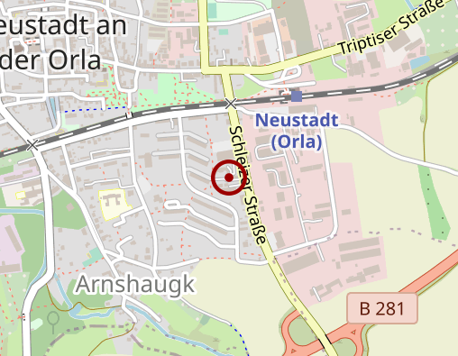 Karte: Tagespflege des Diakonieverein Orlatal e.V.