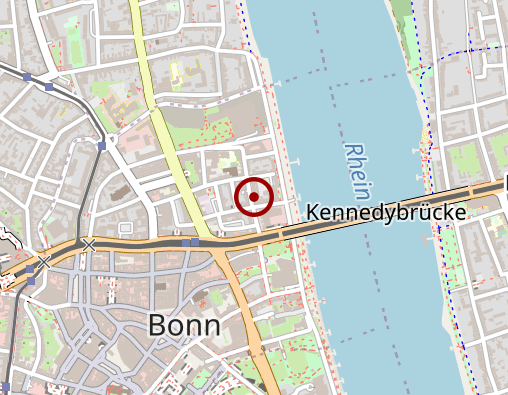 Karte: AOK Rheinland/Hamburg - Geschäftsstelle: Bonn