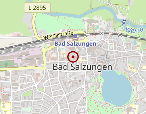Karte: Tagesklinik und Ambulanz Bad Salzungen der Klinik für Kinder- und Jugendpsychiatrie und -psychotherapie des ÖHK Mühlhausen