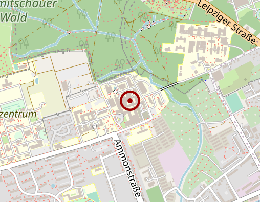 Karte: Poliklinik GmbH Chemnitz Physiotherapeutisches Zentrum im Krankenhaus und in der Frauen-/Kinderklinik