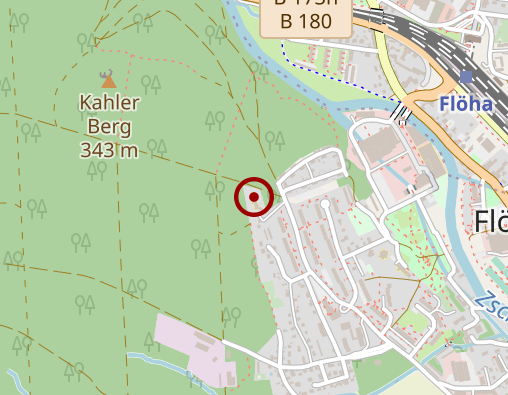 Karte: Lebenshilfe Kreisvereinigung Freiberg e.V. Wohnstätte für geistig Behinderte