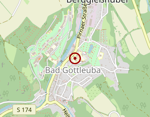 Karte: Volkssolidarität KV Sächsische Schweiz - Osterzgebirge e.V. Pflegeheim Bad Gottleuba