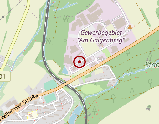 Karte: Lebenshilfe Freiberg e.V. Werkstatt für Behinderte