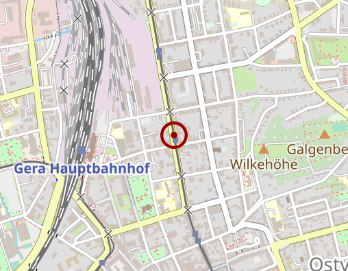 Karte: Taxi-Ruf-Gera Genossenschaft der Geraer Taxiunternehmer e.G.