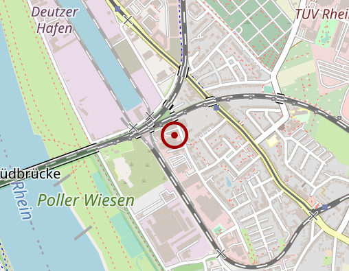 Karte: SBK, Werkstatt für behinderte Menschen Köln Poll