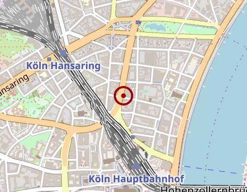 Karte: AOK Rheinland/Hamburg - Geschäftsstelle: Köln