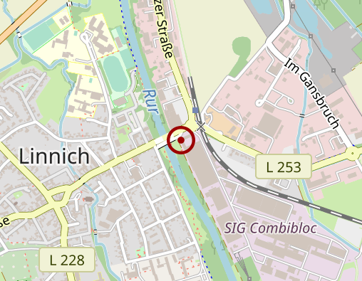 Karte: AOK Rheinland/Hamburg - Geschäftsstelle: Linnich GS SIG Combibloc