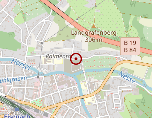 Karte: JUH e.V. RV Westthüringen Ambulanter Pflegedienst Eisenach