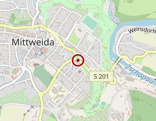 Karte: Kreiskrankenhaus Freiberg - Standort Mittweida