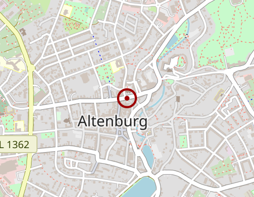 Karte: JUH RV Ostthüringen e.V., RV Ostthüringen Ambulanter Pflegedienst Altenburg