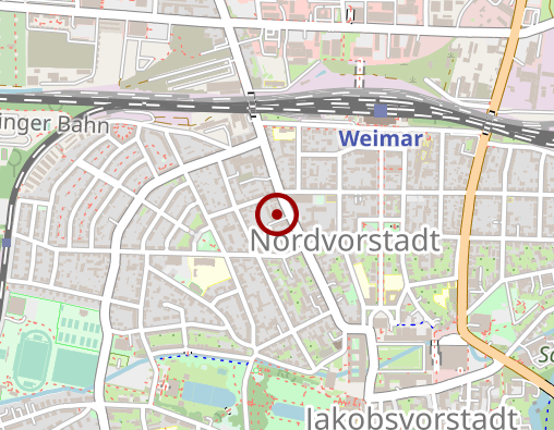 Karte: Suchthilfe in Thüringen-SIT Betreutes Wohnen