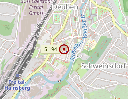 Karte: Helios Weißeritztal Kliniken, Klinikum Freital