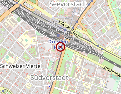 Karte: Central-Apotheke am Hauptbahnhof