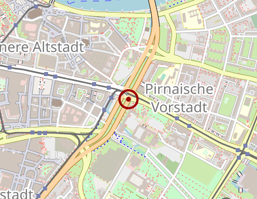 Karte: ASB Dresden & Kamenz gGmbH Tagespflege Prager Zeile