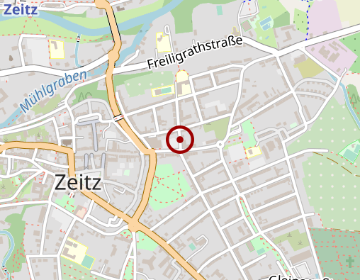 Karte: Stiftung Seniorenhilfe Zeitz Altenzentrum Pestalozzistr.