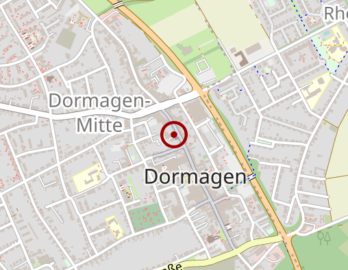 Karte: AOK Rheinland / Hamburg Regionaldirektion Rhein-Kreis Neuss - Krefeld