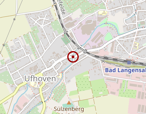 Karte: Joh.-Unfall-Hilfe e.V. RV Westthüringen Ambulanter Pflegedienst Bad Langensalza