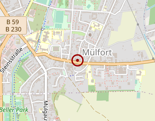 Karte: Haus Sentivo Mülfort