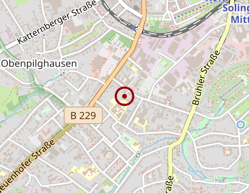 Karte: Pflegedienst APV Solingen