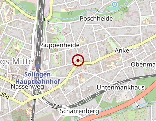 Karte: LVR-HPH-Netz Wohnen in Ohligs Wohnstätte für Menschen mit geistigen Behinderungen