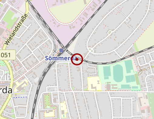 Karte: Deutsches Rotes Kreuz,Kreisverband Sömmerda e.V. Betreutes Wohnen