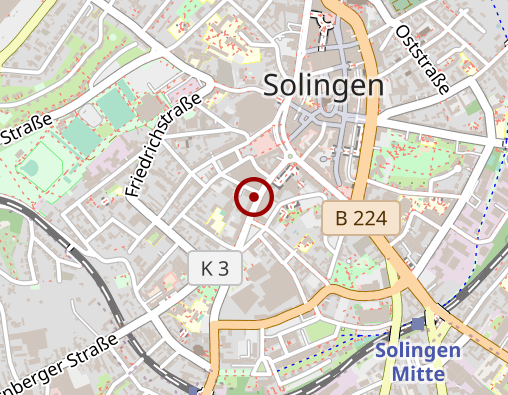 Karte: AOK Rheinland/Hamburg RD Wuppertal - Remscheid - Solingen