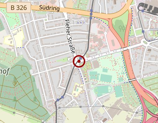 Karte: AABK Düsseldorf GmbH Altenpflegestätte Aachener Straße