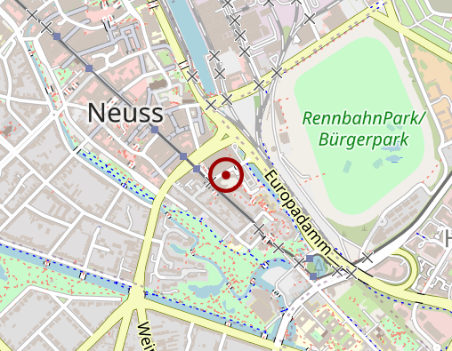 Karte: AOK Rheinland / Hamburg Regionaldirektion Rhein-Kreis Neuss - Krefeld