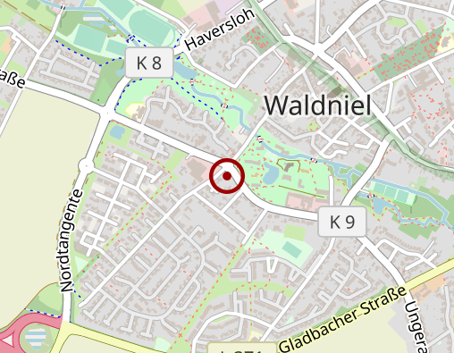 Karte: Landschaftsverband Rheinland HPH-Netz Mittelrhein West und RWG Waldniel