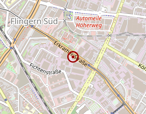 Karte: Johanniter-Unfall-Hilfe e.V. Geschäftsstelle Düsseldorf