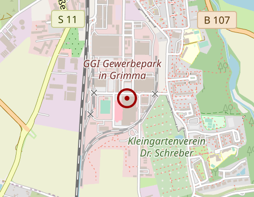 Karte: Altenpflegeheim Grimma der Volkssolidarität Leipziger Land/Muldental e.V.