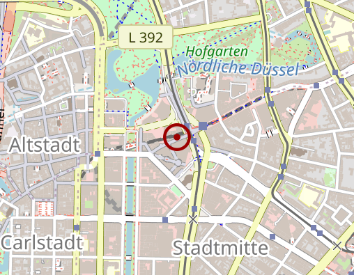 Karte: Physiotherapie am Kö Bogen Daniela Fonferek Physiotherapeutin