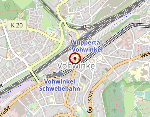 Karte: AOK Rheinland/Hamburg RD Wuppertal - Remscheid - Solingen