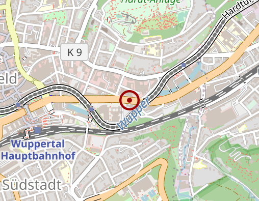 Karte: AOK Rheinland/Hamburg RD Wuppertal - Remscheid - Solingen