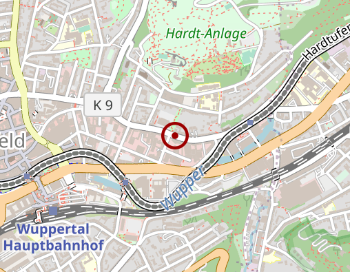 Karte: Psychiatrische Tagesklinik Wuppertal - Elberfeld, Hofkamp 31 - 35