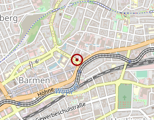 Karte: AOK Rheinland/Hamburg RD Wuppertal - Remscheid - Solingen