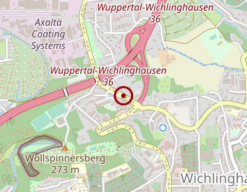 Karte: Psychiatrische Tagesklinik Wuppertal - Barmen, Märkische Str. 8