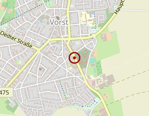 Karte: Alexianer Tönisvorst GmbH Seniorenhilfe Seniorenhaus Vorst-Kandergarten